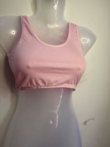 Pink Cropped Tank Top Combo