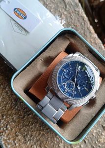 Premium Fossil Chronograph Watch – Blue Dial