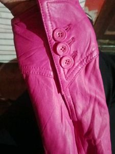Hot Barbie Pink Leather Blazer