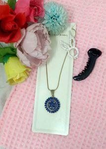 necklace with cute hair clips