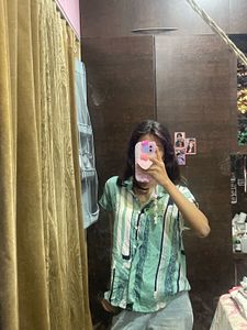 Striped Button-Down Top