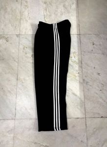 Adidas Black 3 Stripes Straight Fit SweatPants