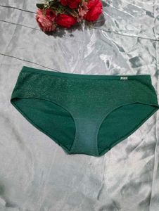 PINK Green Sparking Hipster Panties