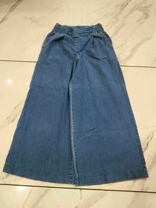 Denim Wide Leg Pants