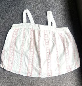 GAP White Embroidered Top
