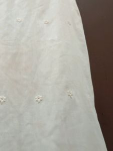 ANOUK White pure cotton Chikankari Kurti