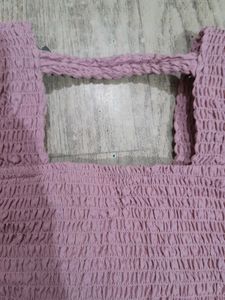 Smocked Square Neck Top