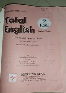 Total English 9 Class Grammar Morning Star ICSE