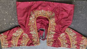 Embroidered Maroon Blouse