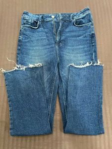 Westside Distressed Hem Denim Jeans