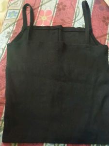 Black Crop Tangy Top