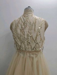 Cream Sequin Party Dress