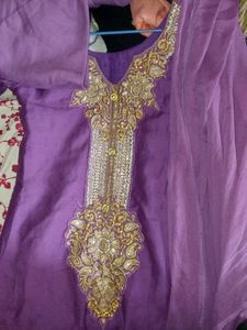 Purple kurta set