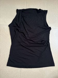 Ruched Black Top
