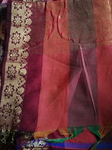 Checked Saree