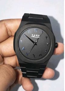 SABR All Black Arabic Dial Watch