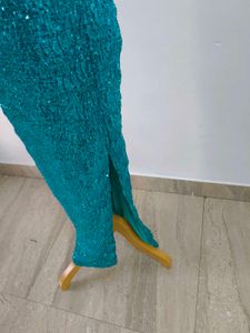 Teal Sequin Gown