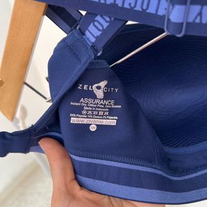 Zelocity Navy Blue Sports Bra By NYKAA