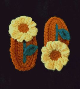 Crochet Sunflower Hairclips