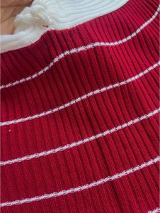 Maroon Ribbed Top