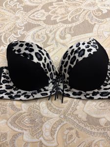 Leopard Print Bra &amp; Lace Panty Set
