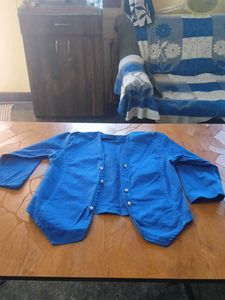 Blue Button-Down Jacket