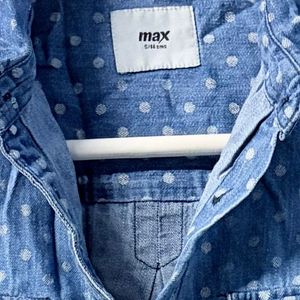 Polka Dot Denim Shirt