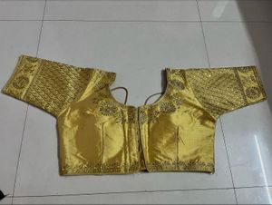 Elegant Gold Embroidered Blouse