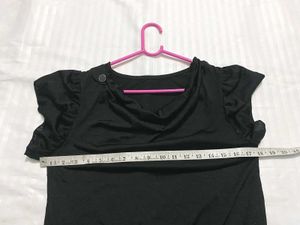 Black Casual Mini Dress Stretchy Bust 34,36