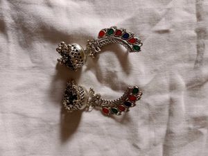 Oxidized Jhumka Earrings