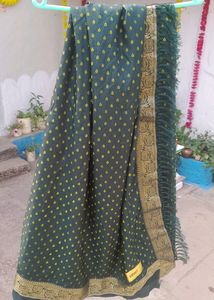 Green Sareee Without Blause