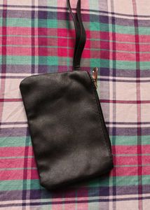 Prada Milano Black Leather Wristlet