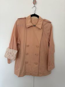 Peach Trench Coat