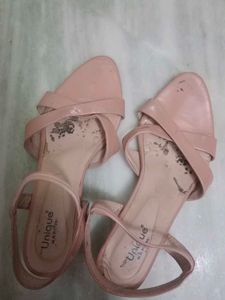 PEACH HEELS FOR LADIES 🤍