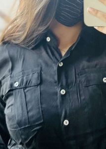 women shirt top double pockets