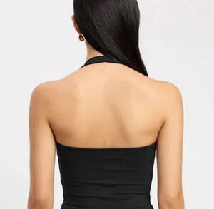 Black Halter Crop Top