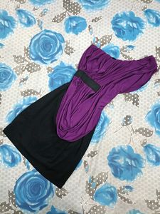 Purple &amp; Black Mini Dress