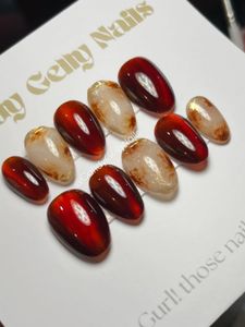 Blood Red Press-On Nail Set