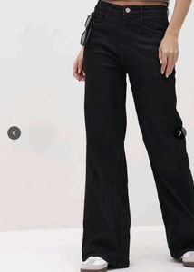 Roadster Black Wide Leg Jeans