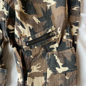 Camo army print cargo pants