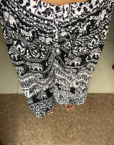 Elephant Print Palazzo Pants