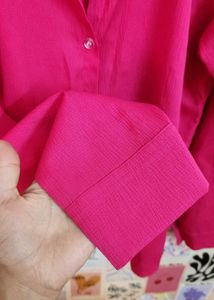 Pink Button-Down Top