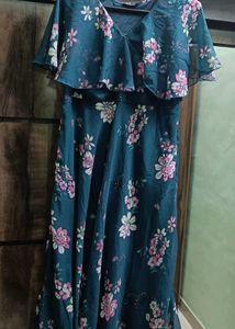 🌸 Elegant Floral Full-Length Dress for Sale 🌸