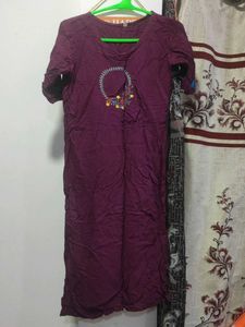 Kurti For Women Stylish (Xl, Maroon)