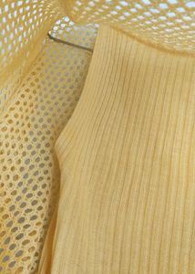 Yellow Woolen Knitted Top(34)