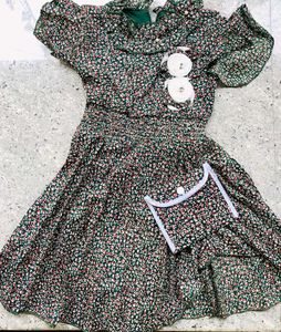 Floral Ruffle Dress with Pocket