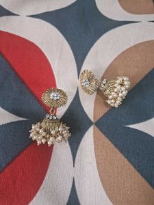 💫Pearl&#39;n Gold Jhumka💫