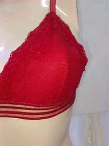 (200)Red Lace Bralette
