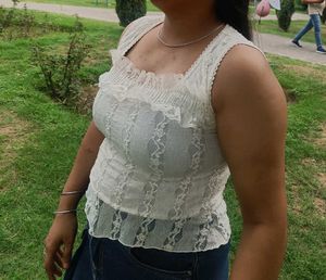 Lace Ruffle Tank Top