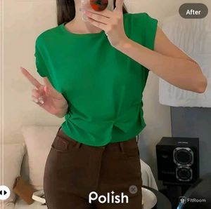 New With Tag Korean Green Trendy Top
